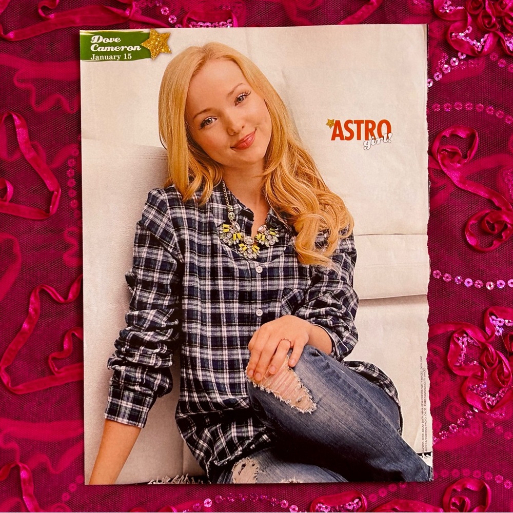 dove cameron collectible tear out astro girl! magazine poster
